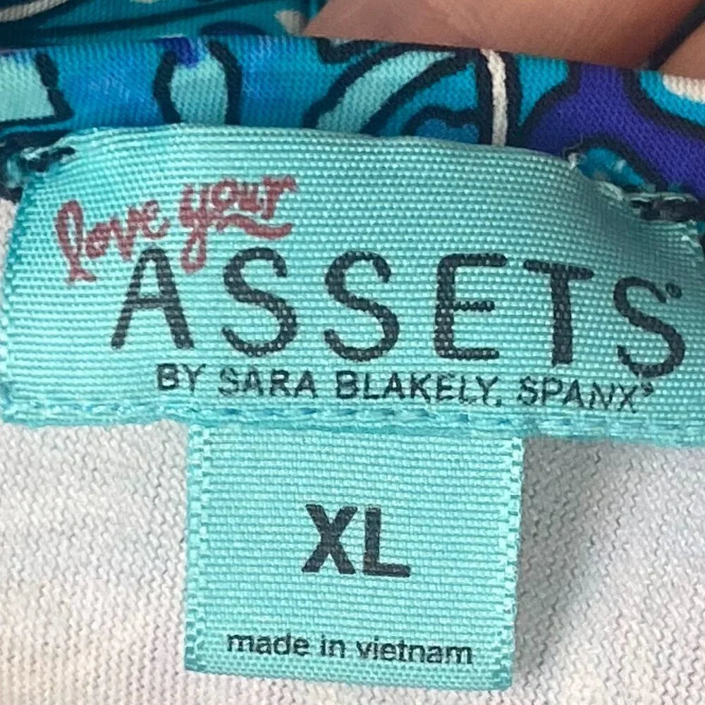 Spanx Fiesta Tile Assets One Piece Swim Bathing Suit Swimsuit Sz XL